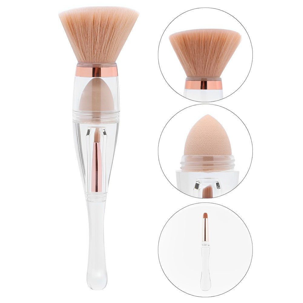 3 in 1 Portable Makeup Brush