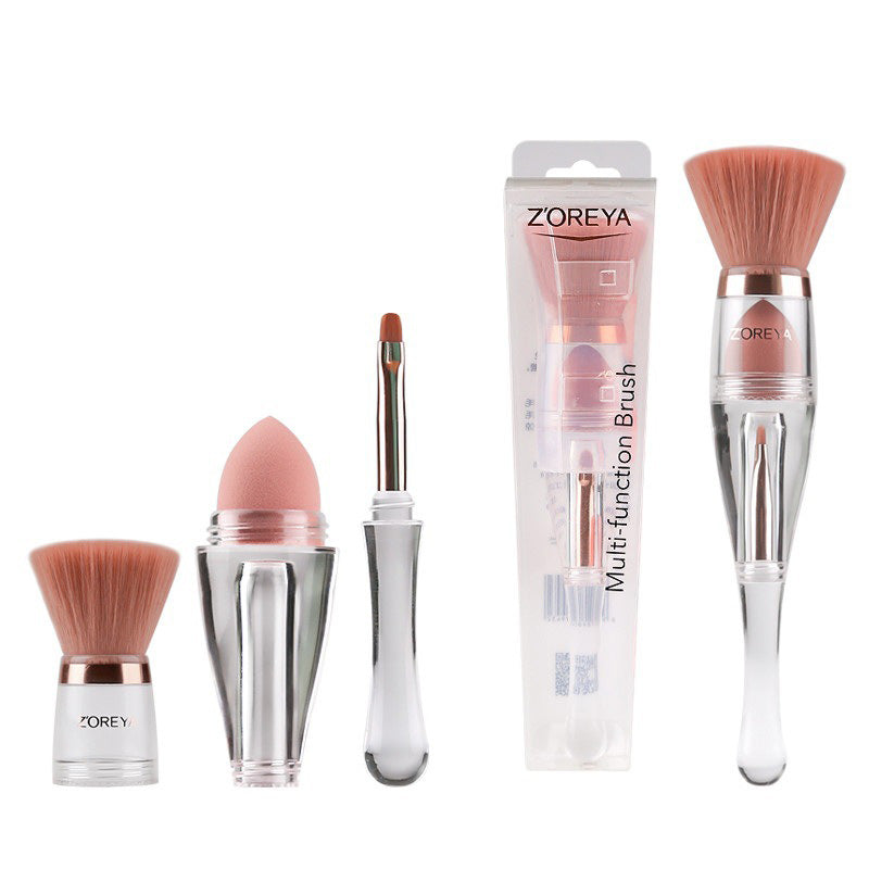 3 in 1 Portable Makeup Brush