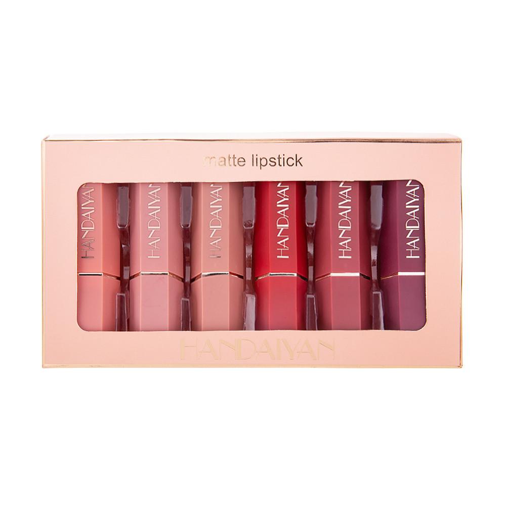 6Pcs/Box Velvet Matte Lipstick