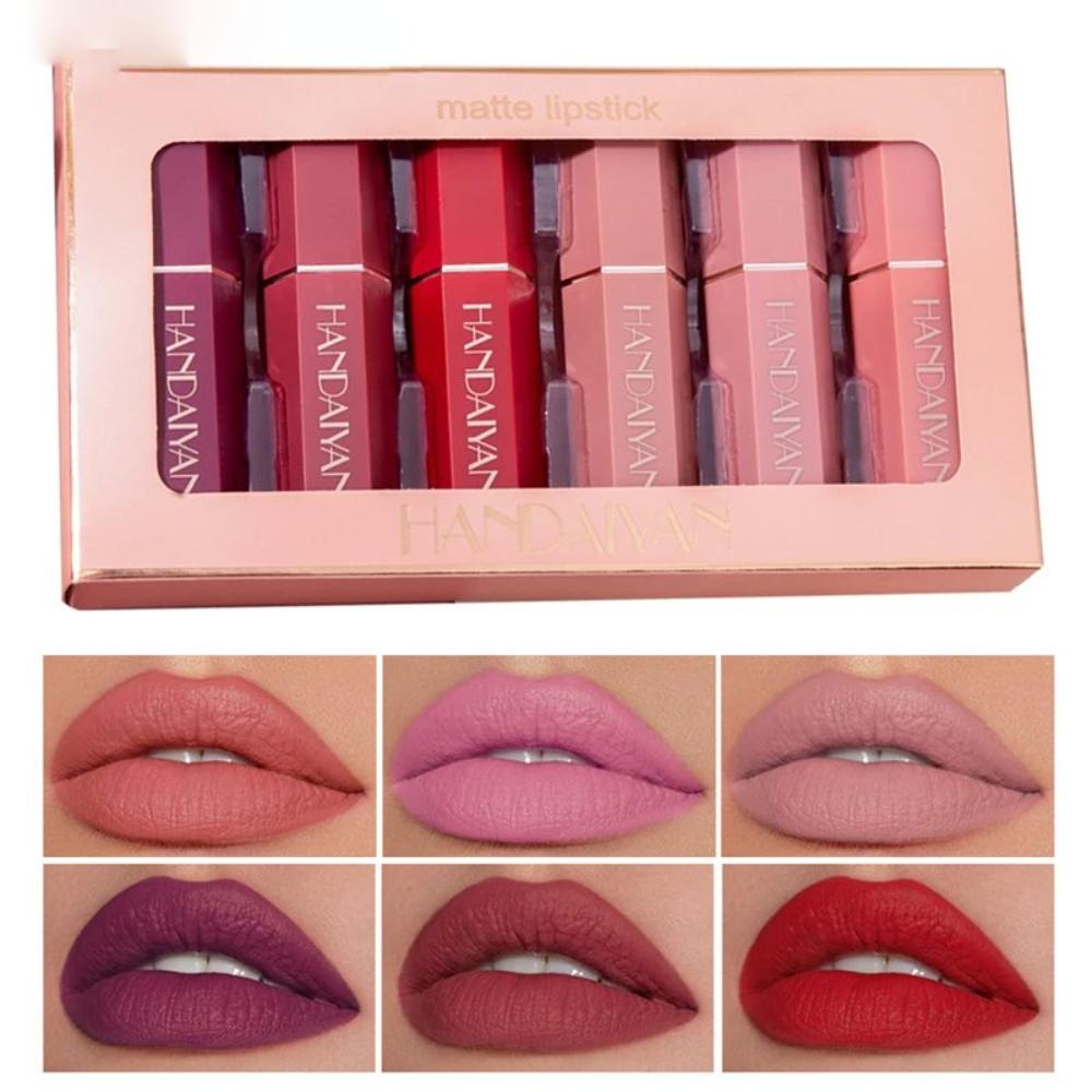 6Pcs/Box Velvet Matte Lipstick