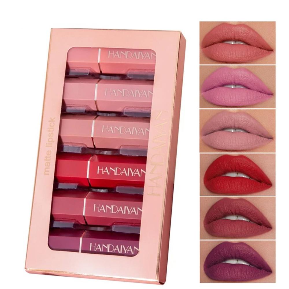 6Pcs/Box Velvet Matte Lipstick