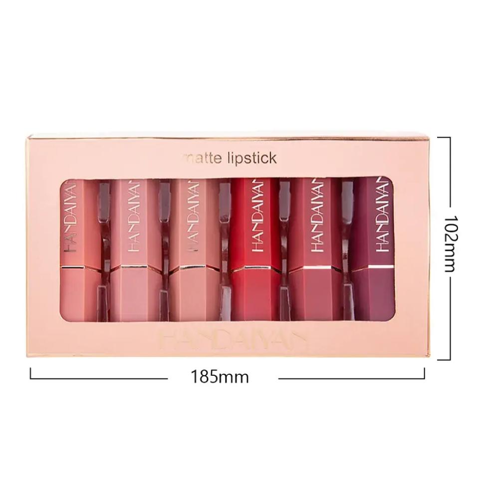 6Pcs/Box Velvet Matte Lipstick
