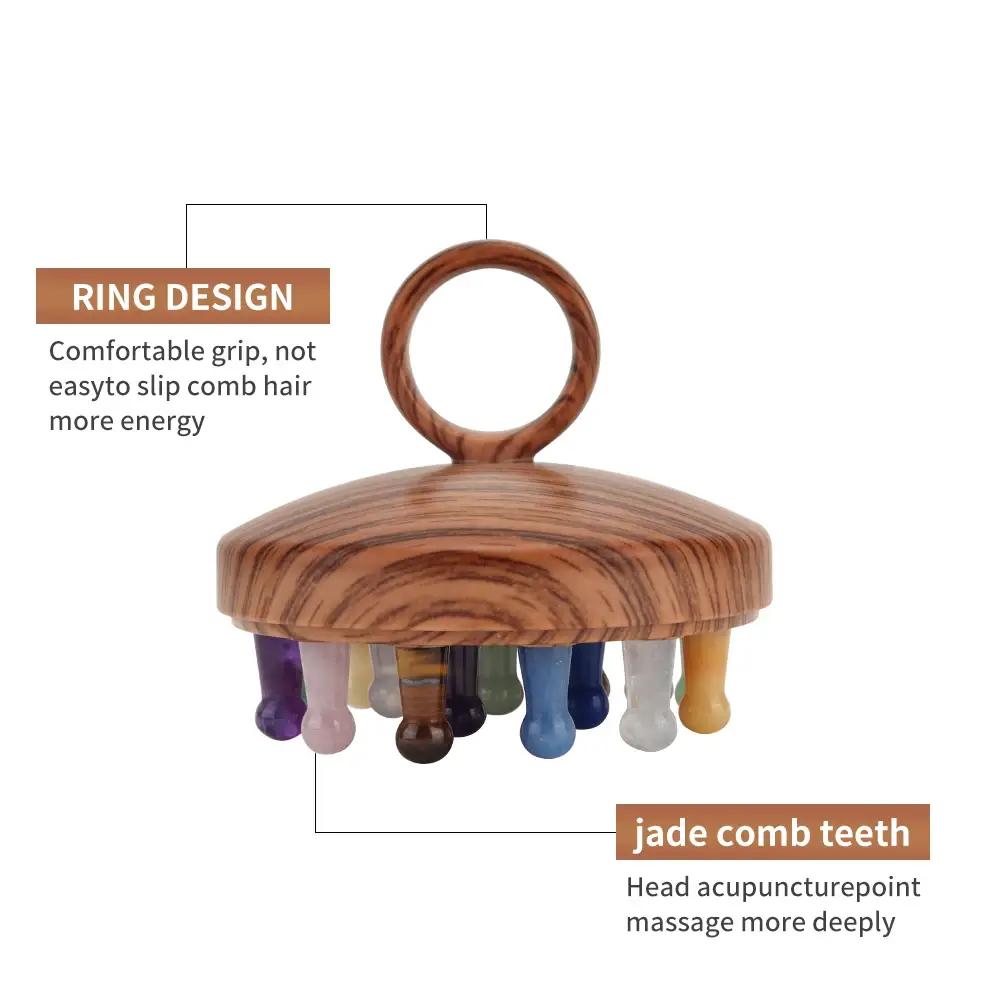 Colorful Jade Meridian Massage Comb