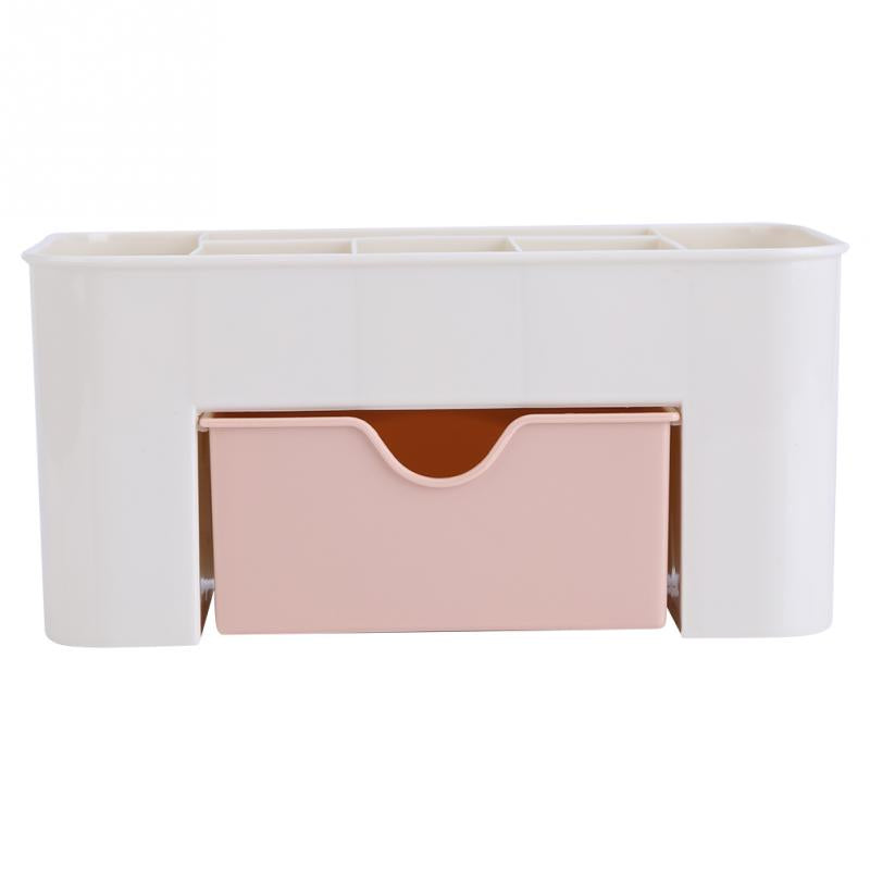 Makeup Storage Box - Double Layer Plastic Makeup Organizer