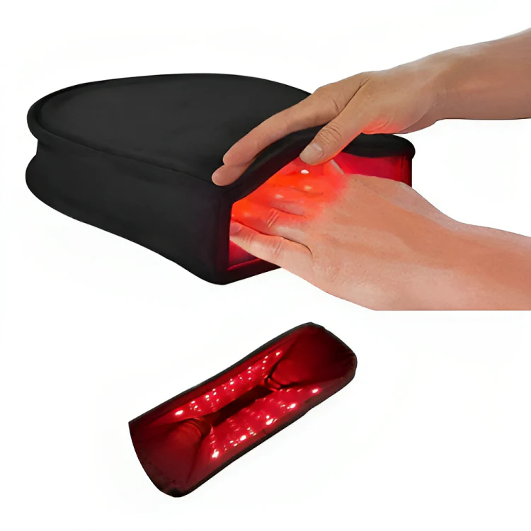 Red light gloves for hands and fingers