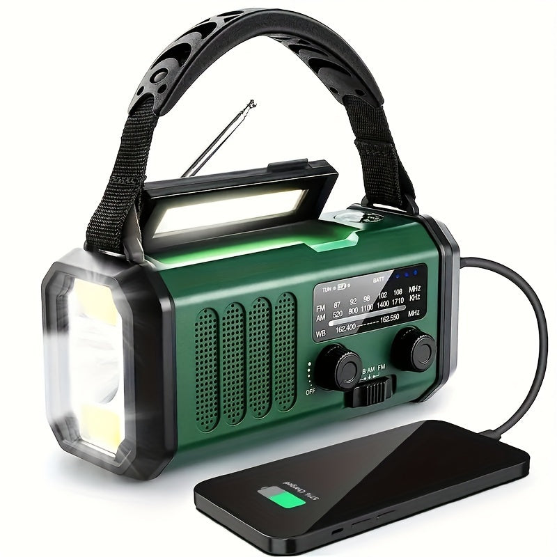 Portable Solar Powered Emergency Radio Flashlight - Glamry