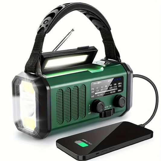 Portable Solar Powered Emergency Radio Flashlight - Glamry