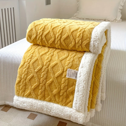 Soft Plush Reversible Blanket for Cold Weather