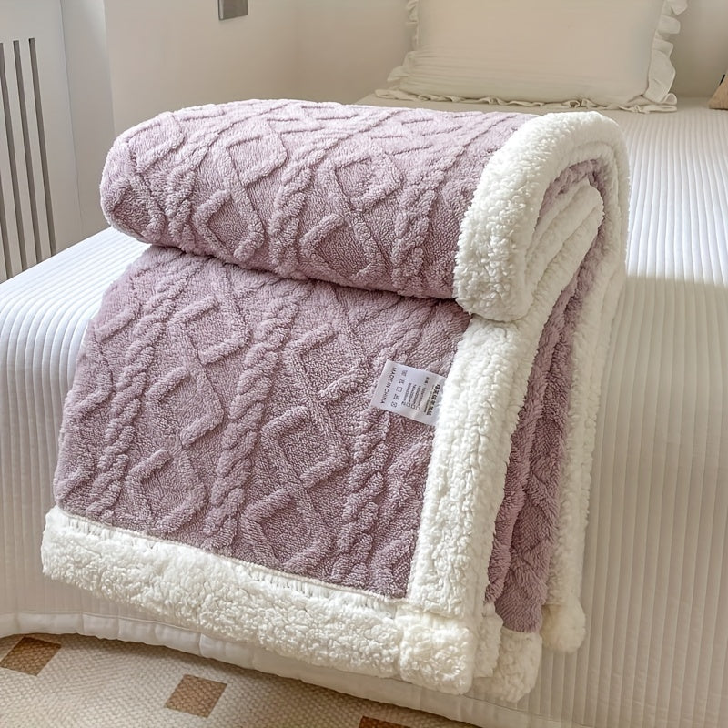 Soft Plush Reversible Blanket for Cold Weather