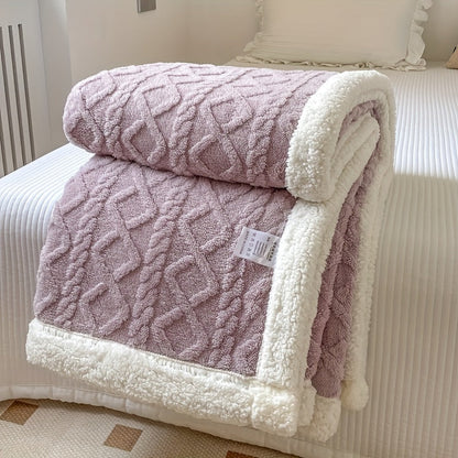 Soft Plush Reversible Blanket for Cold Weather