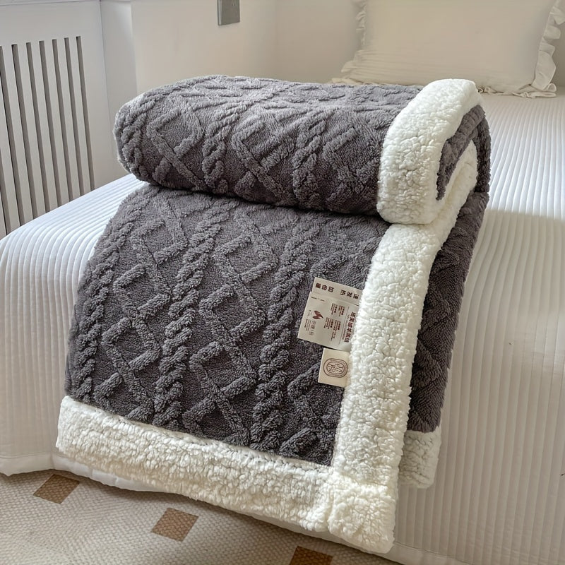 Soft Plush Reversible Blanket for Cold Weather