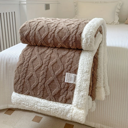 Soft Plush Reversible Blanket for Cold Weather