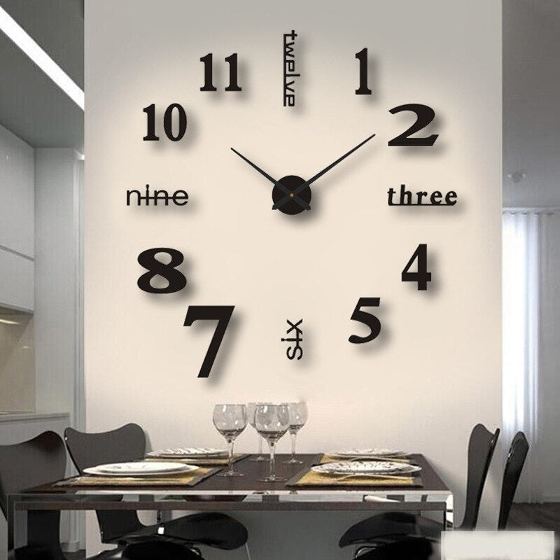 Large Decorative Round Wall Clock