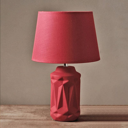 Warm Red Ceramic Table Lamp - Glamry