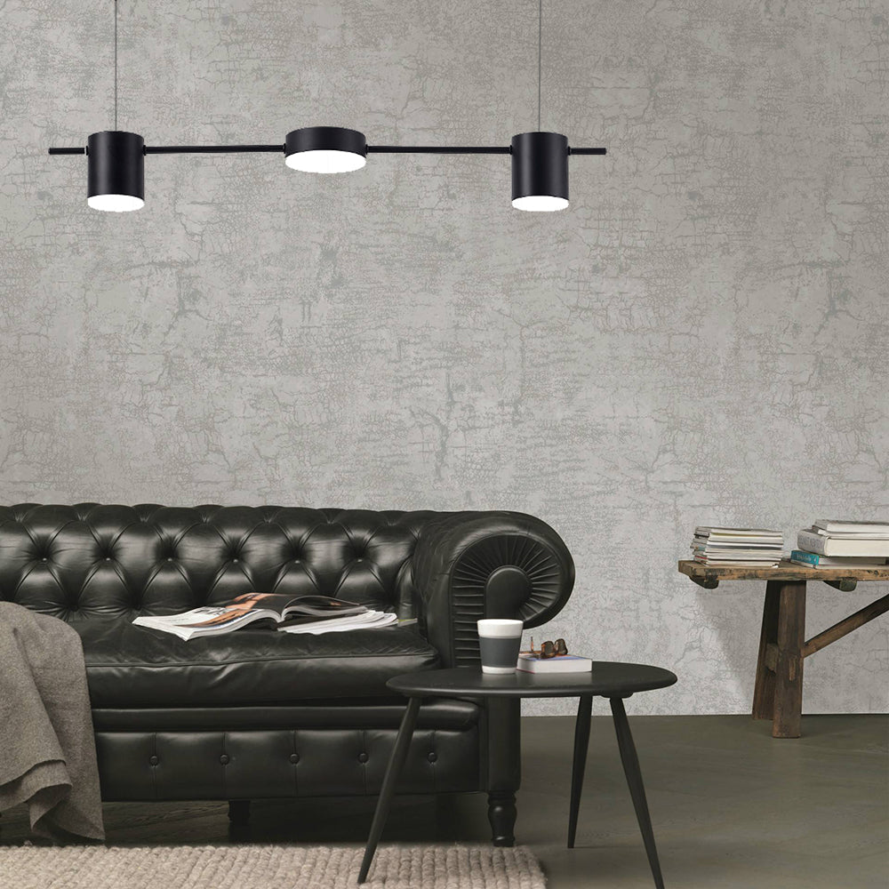 Metallic Modern Hanging Drum Lamp