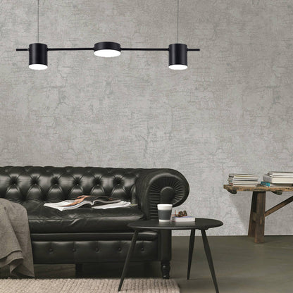 Metallic Modern Hanging Drum Lamp