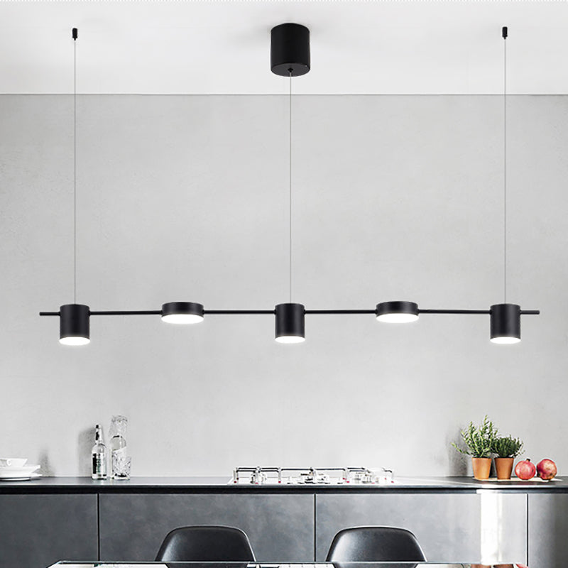 Metallic Modern Hanging Drum Lamp