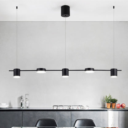Metallic Modern Hanging Drum Lamp