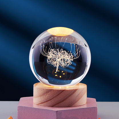 Colorful Crystal Bedroom Night Lamp