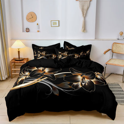 Luxury Black Gold Bedding Set - Glamry