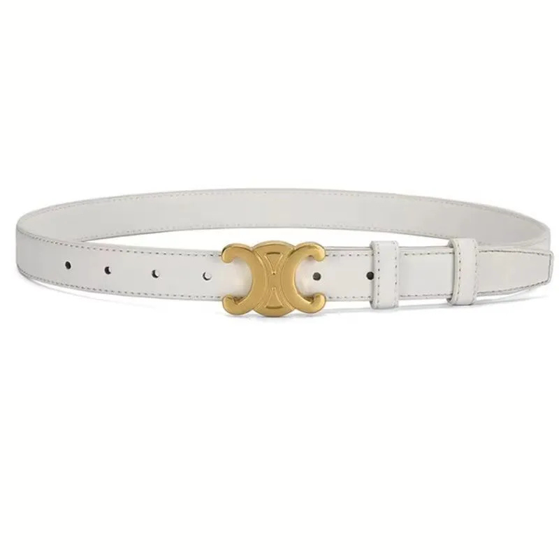 Luxury Leather Belt with Golden Buckle
