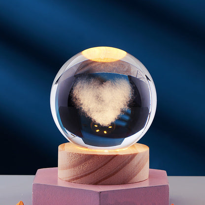 Colorful Crystal Bedroom Night Lamp