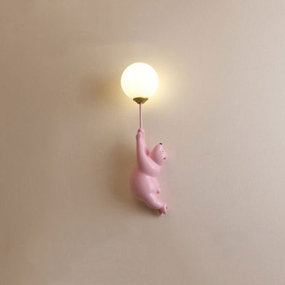 Colorful Kids LED Wall Light in Resin and Acrylic
