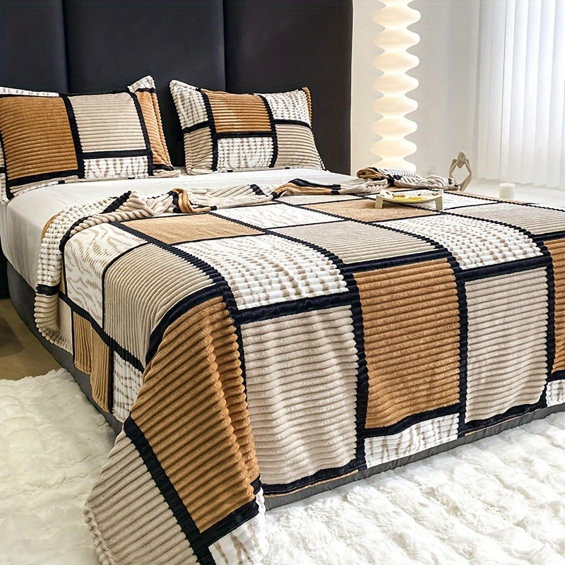 Plush Throw Blanket for Sofa and Home