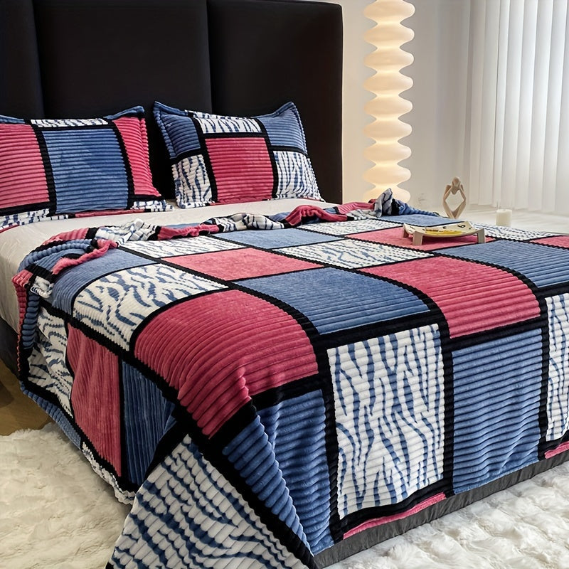 Plush Throw Blanket for Sofa and Home