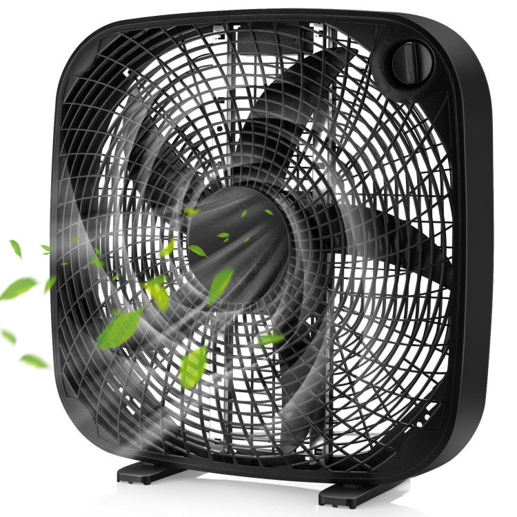 Compact 20-Inch Floor Fan with 3 Speed Settings - Glamry