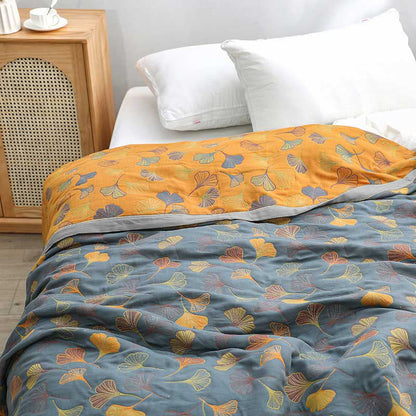 Green Leaf Pattern Cotton Bedding Set - Glamry