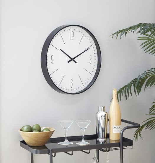 Classic Round Glass Wall Clock - Glamry