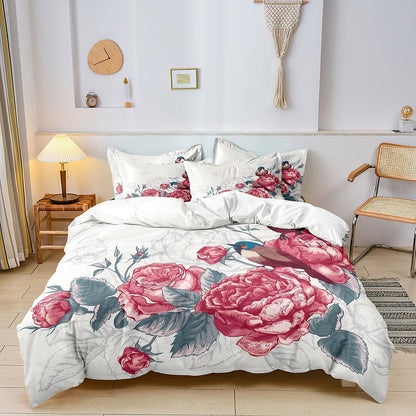 Delicate Flower Pattern Bedding Set - Glamry