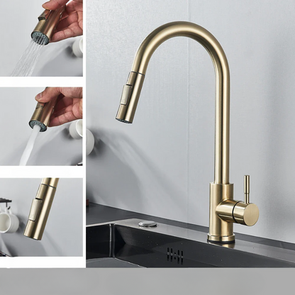 Flexible Sink Faucet with Adjustable Spout