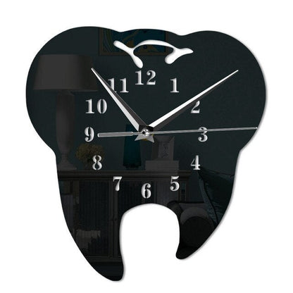 Modern Dental Mirror Clock for Bathroom
