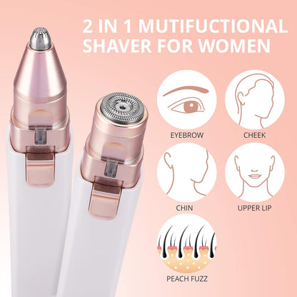 2 in 1 Eyebrow Trimmer and Facial Hair Removal