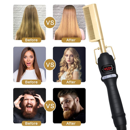 2 in 1 Hair Straightener Comb