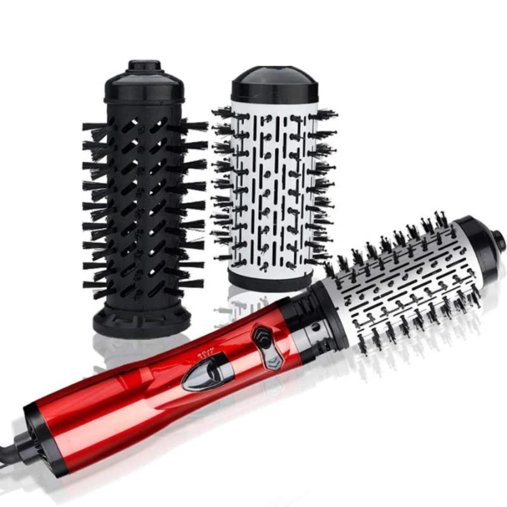 2 in 1 Rotating Electric Hair Straightener Brush