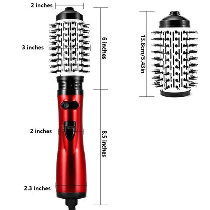2 in 1 Rotating Electric Hair Straightener Brush