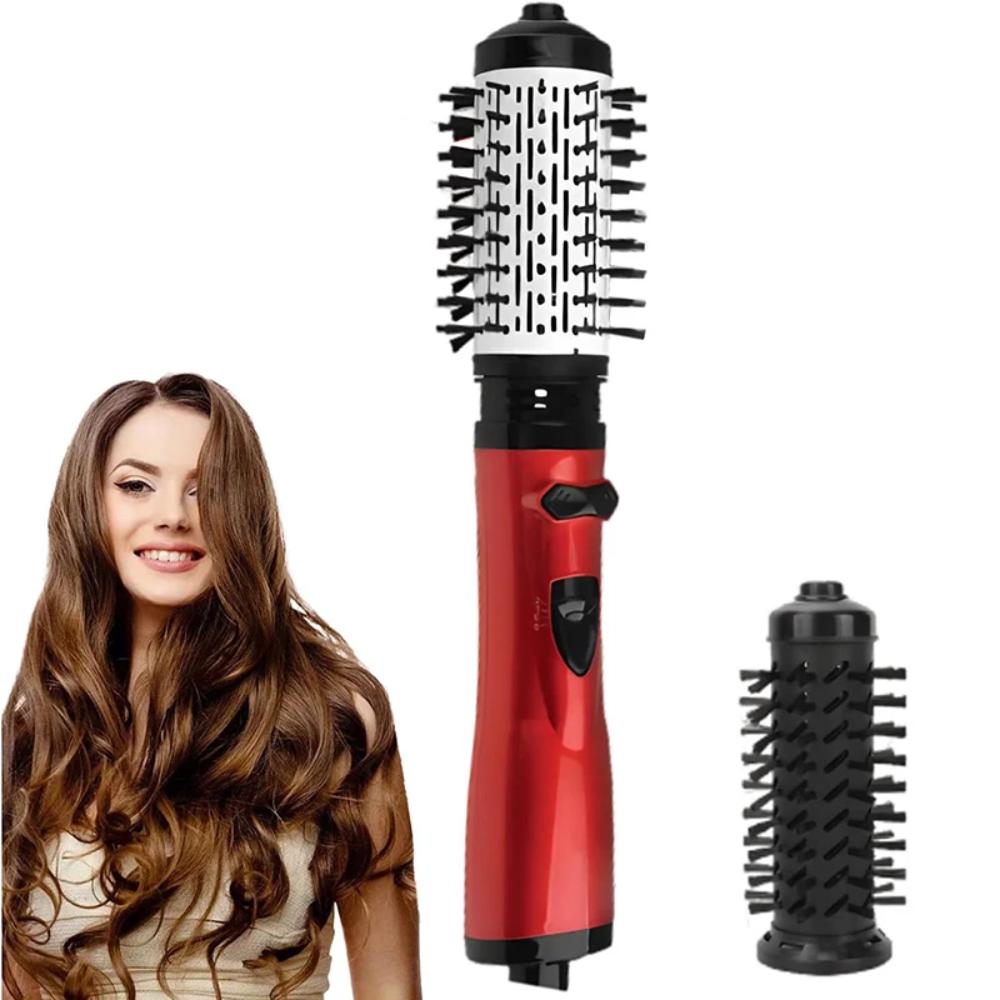 2 in 1 Rotating Electric Hair Straightener Brush