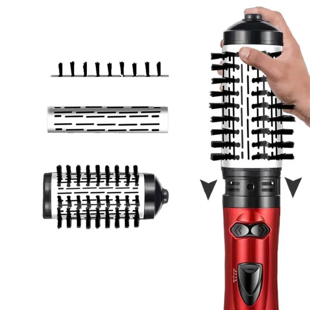 2 in 1 Rotating Electric Hair Straightener Brush