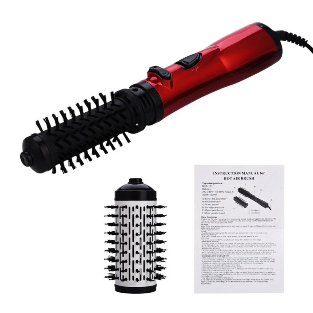 2 in 1 Rotating Electric Hair Straightener Brush