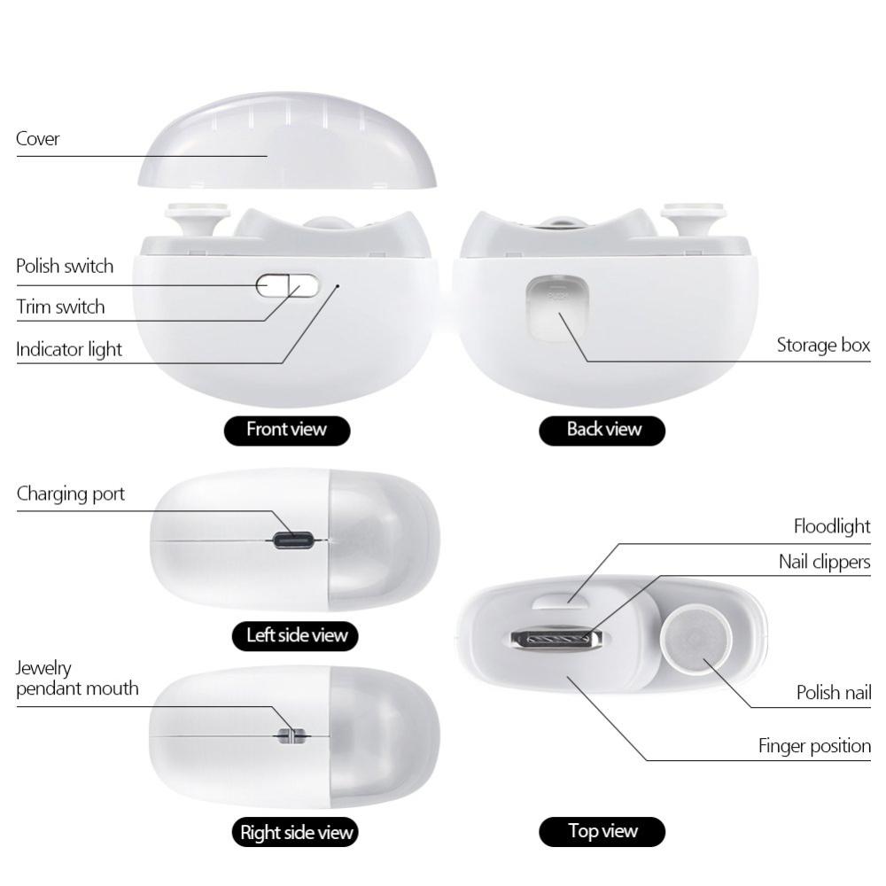 2 in 1 Wireless Nail Clipper