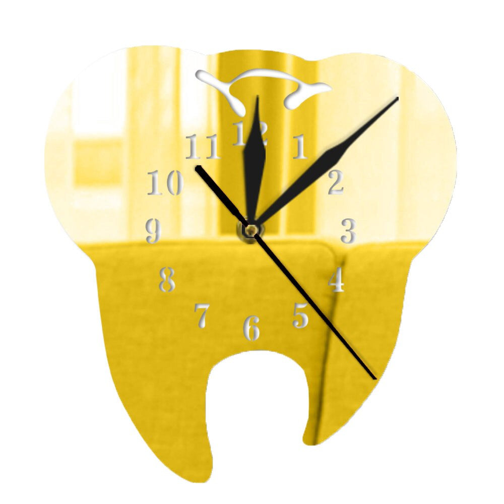 Modern Dental Mirror Clock for Bathroom