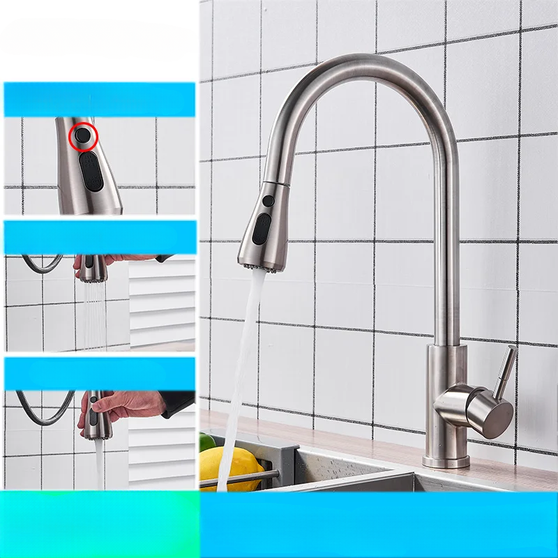 Flexible Sink Faucet with Adjustable Spout