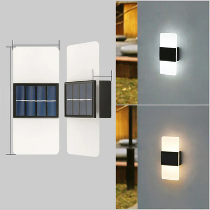 Outdoor Solar Powered LED Wall Lamp