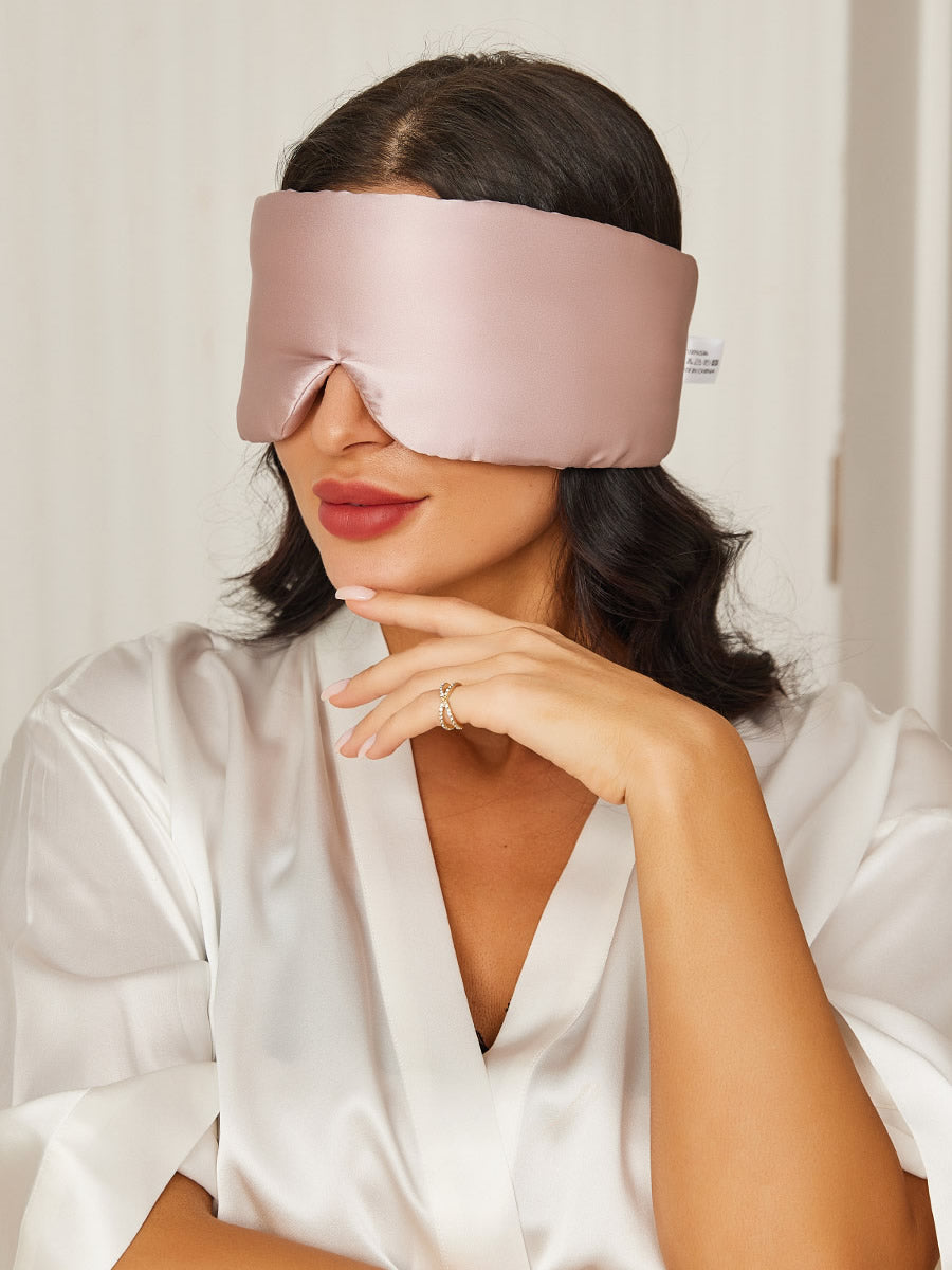 Soft Silk Sleep Mask with Pretty Floral Design
