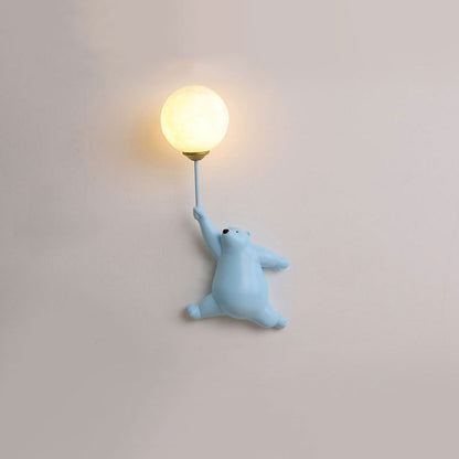 Colorful Kids LED Wall Light in Resin and Acrylic