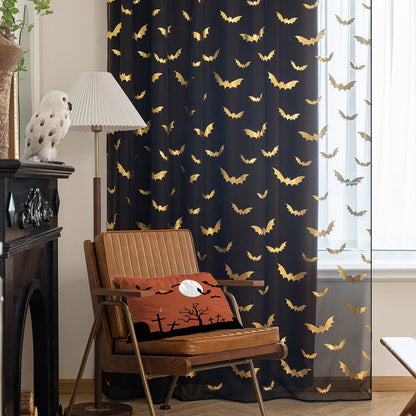 Dark Bat Blackout Window Curtains