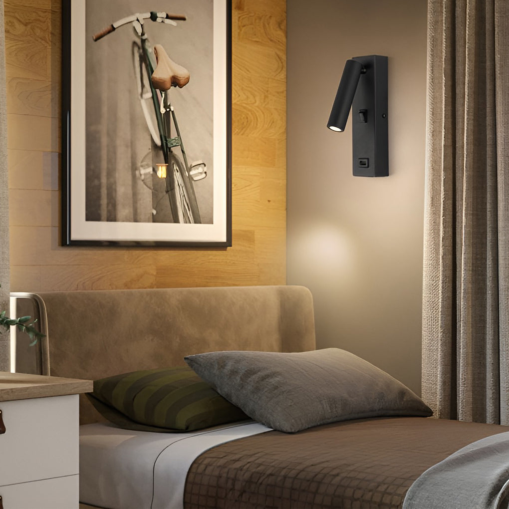 Smart LED Wall Light with Switch and USB Outlet - Glamry